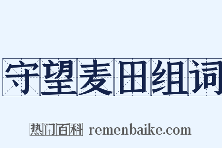 守望麦田组词是什么意思的图片